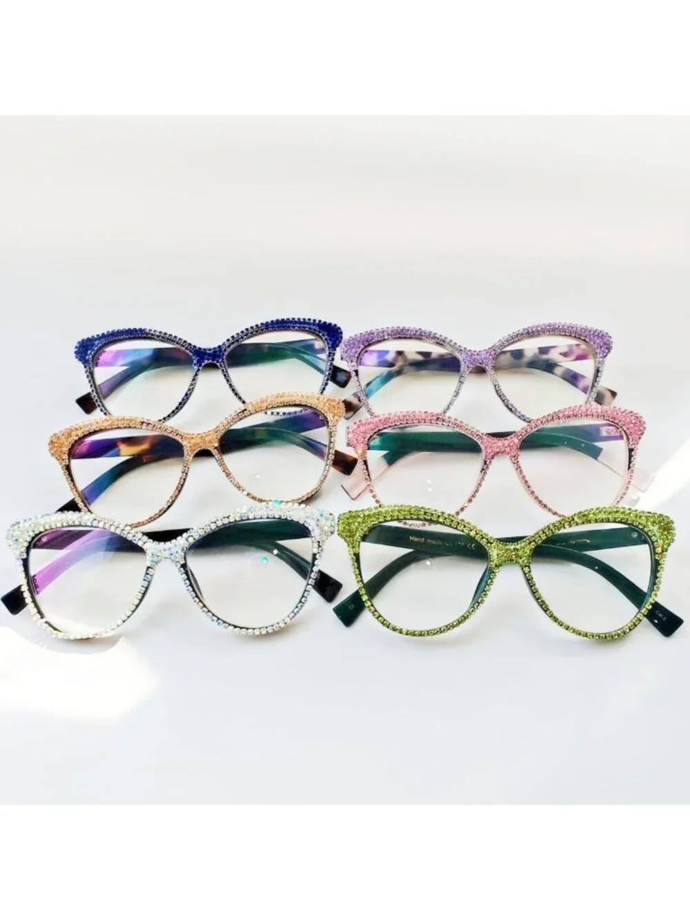 Chic Cat Eye Reading Glasses for Women, Bling Rhinestone Frame, Stylish Daily